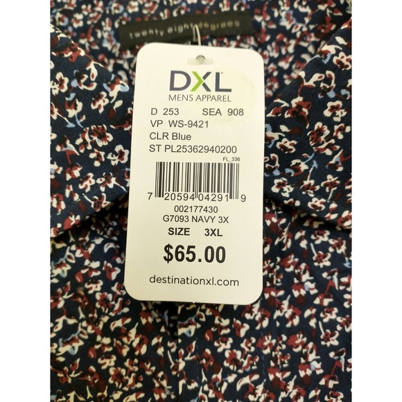 Men's Twenty Eight Degrees Button Up All Over Floral Print 3XL - Picture 7 of 8